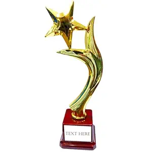Customized Shiny Golden Trophies with Durable Plastic Base – Big Size