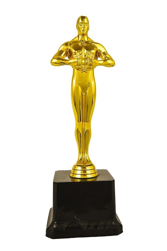 Oscar Man Trophy with Fiber Finish, 24cm x 7cm x 7cm, Multipurpose Award for Events