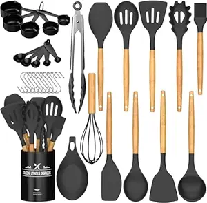 Silicone Spatula Set for Kitchen - Nonstick Cooking Utensils Set