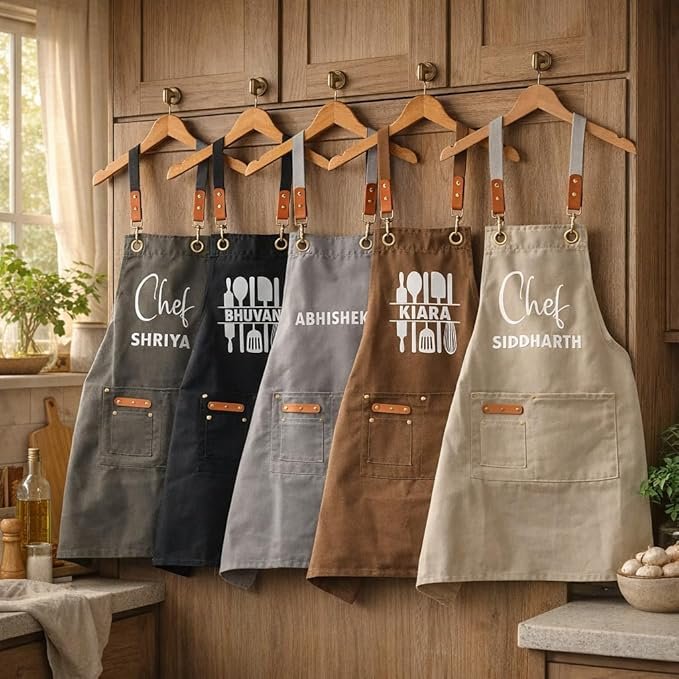 Personalized Name Kitchen Apron for Men & Women