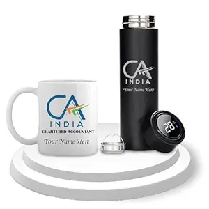 Personalized CA Drinkware Combo – Black Temperature Bottle