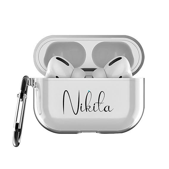 Customized Transparent Clear Airpods Pro Case with Name